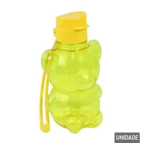 Garrafa de Plástico 400ml Infantil Urso Amarelo Atacado