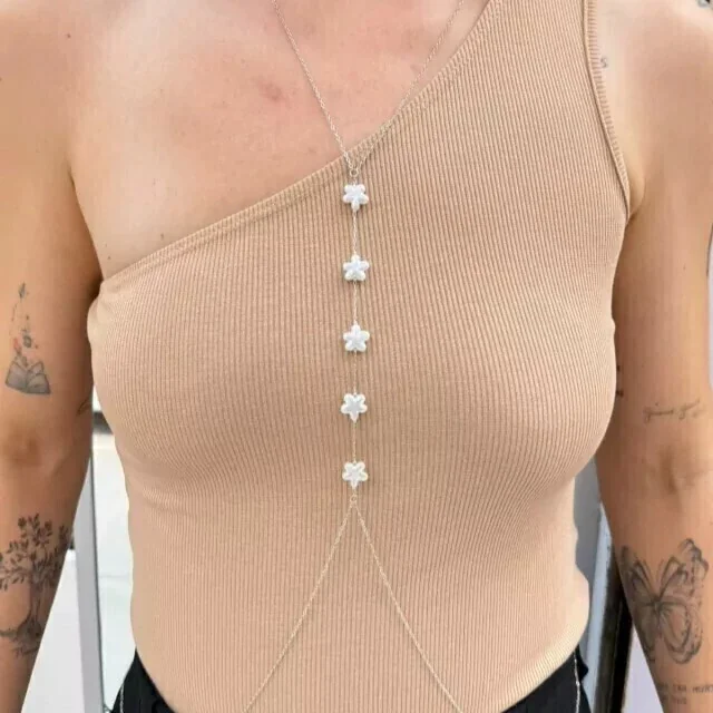 BODY CHAIN PRATA ESTRELA DO MAR Atacado