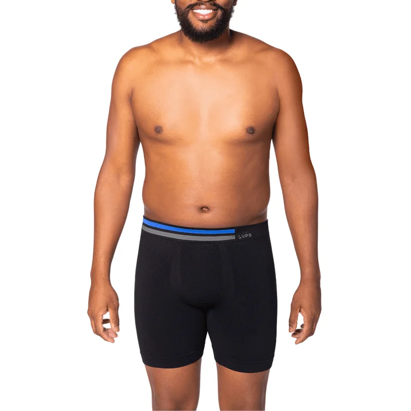 Cueca Boxer Alongada Microfibra Sem Costura Plus Size Lupo 17801-001 Atacado