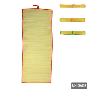 Esteira de Praia 180x60cm Palha com Borda Color Atacado