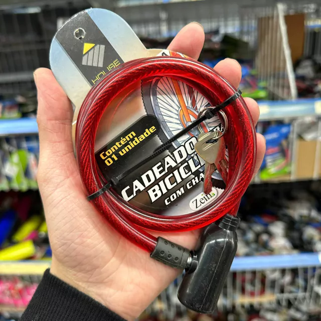Kit C/6 Cadeado Bicicleta com Chave Atacado