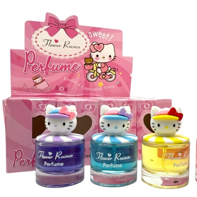 Kit C/12 Perfumes Infantil Hello Kitty 35Ml (com pingente) Atacado