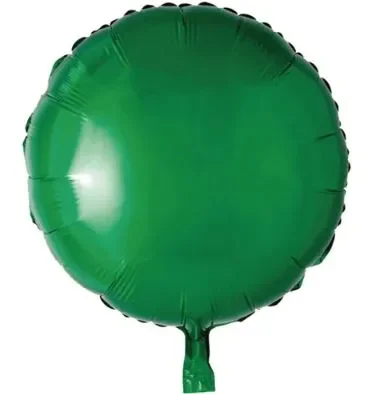 Q00109 BALAO METALIZADO REDONDO C/ CANUDO N°18 VERDE Atacado