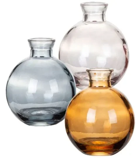 31897 MINI VASO DE VIDRO COLOR 7,5X7,5X9CM Atacado