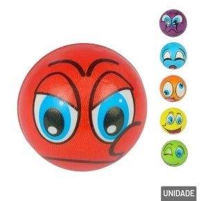 Bola para Fisioterapia Espuma 6cm Emojis Sortidos Atacado