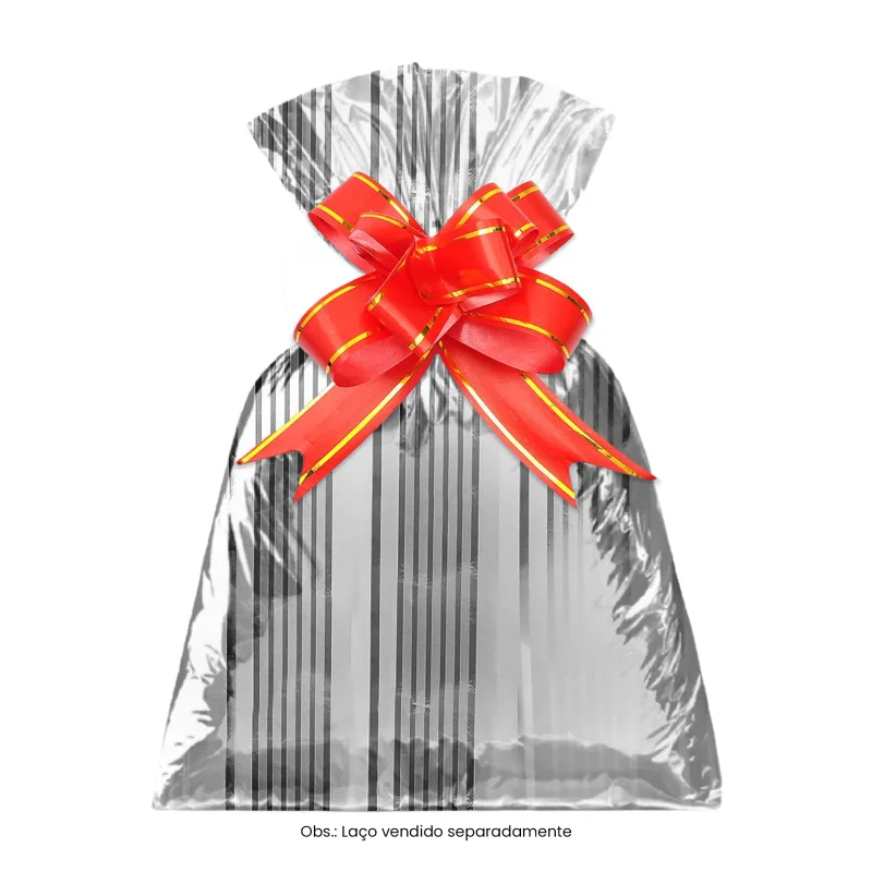 Saco para Presente - 10x14 cm - Estampa Aramis Branco - Pacote com 100 Unidades Atacado para Revenda