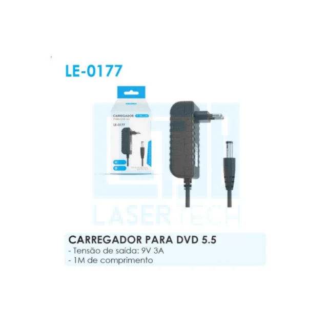 FONTE PARA DVD 5.5 9W LE-0177 Atacado