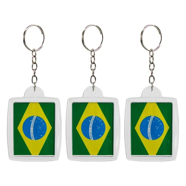 RU-43 CHAVEIRO PLASTICO BRASIL C/12 Atacado