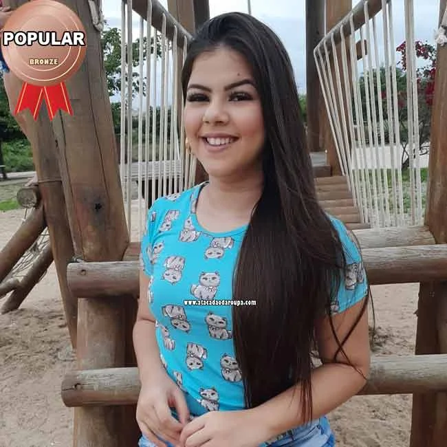 Blusa Estampada Básica M Atacado