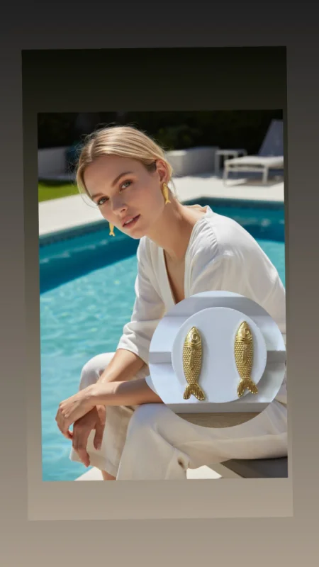 Brinco folheado sardinha VI