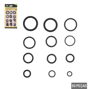 Kit Anéis de Vedação de Borracha 50 Peças Atacado