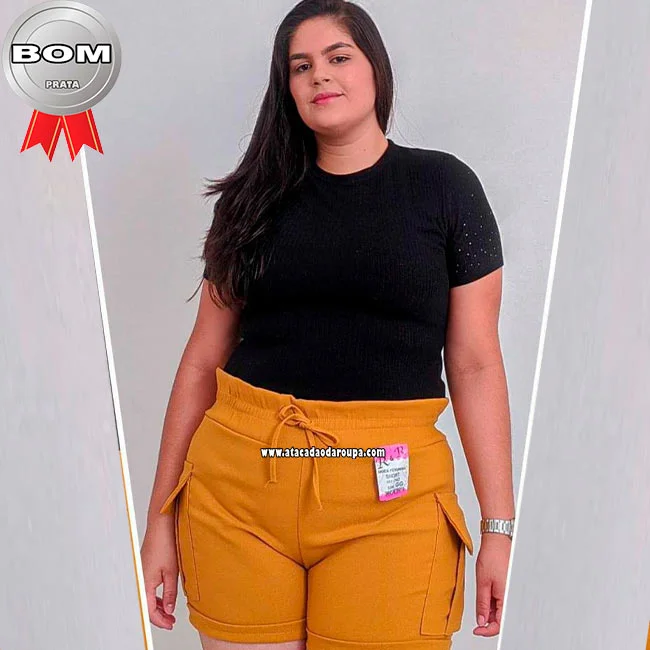 Shorts Bengaline Plus Size Atacado