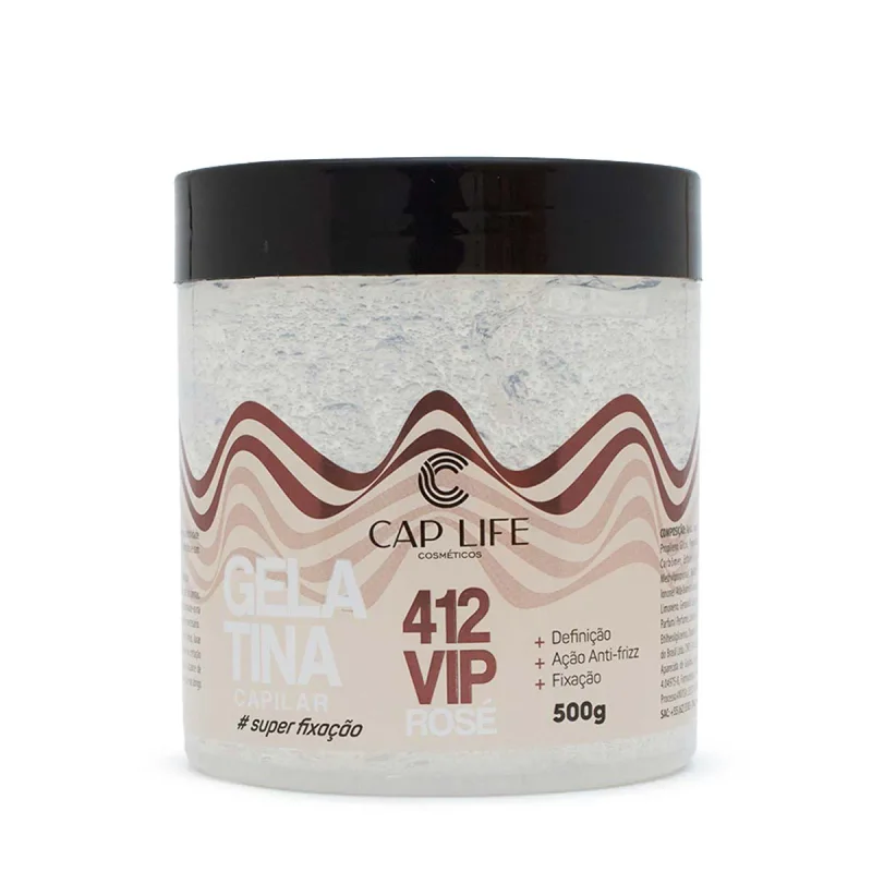 Gelatina Capilar 412 VIP Rose 500g Cap Life