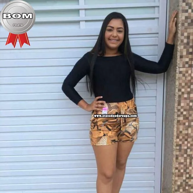 Short Feminino Estampado Summer Plex Atacado