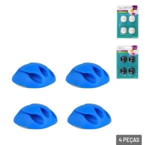 Organizador de Fios 4 Peças 3,5cm Adesivo Color Atacado