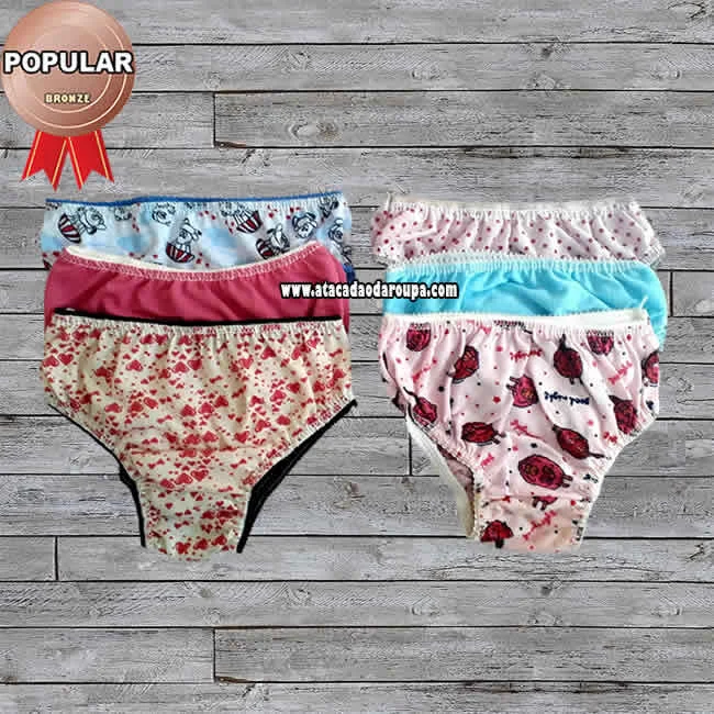Calcinha Infantil Malha Fria Atacado