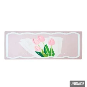 Tapete de PVC Absorvente 120x40cm Estampa de Flor Atacado