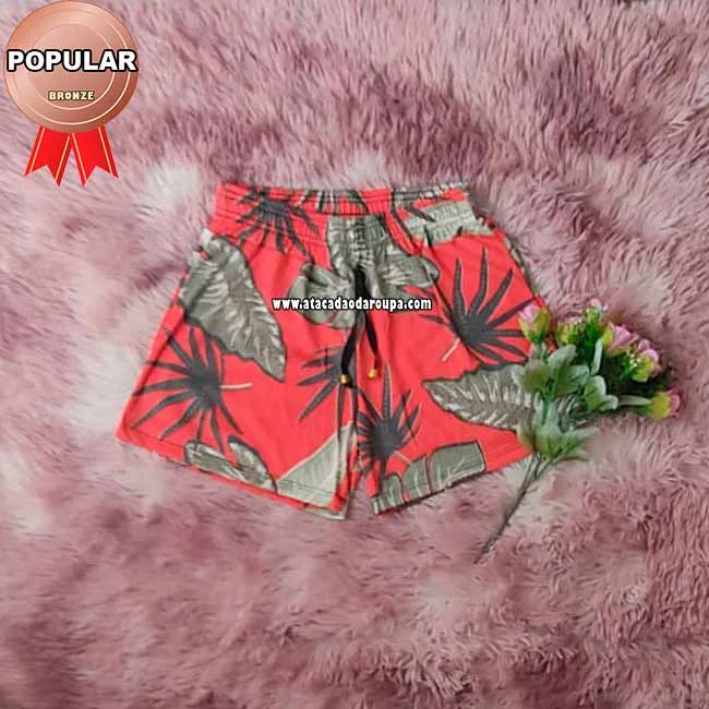 Shorts Estampado Malha Leila Atacado