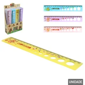 Régua de Plástico 20cm Capivara Sortidas Atacado
