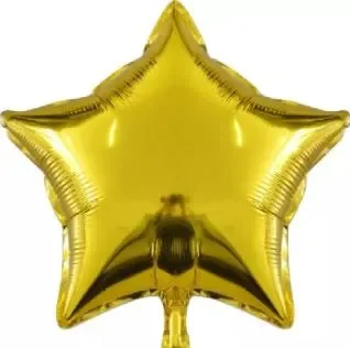 Q00601 BALAO METALIZADO ESTRELA C/6 N°5 DOURADO Atacado