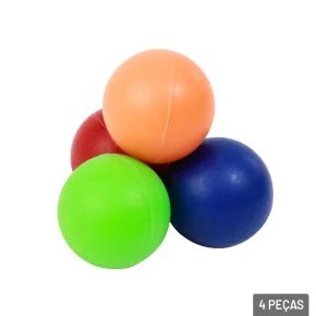 Bola de Frescobol 4 Peças Coloridas Atacado