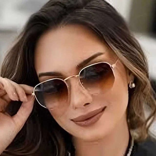 Kit C/12 Óculos de Sol Feminino exagonal primeira linha Atacado