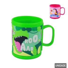 Caneca de Plástico 330ml Infantil Modelos Sortidos Atacado