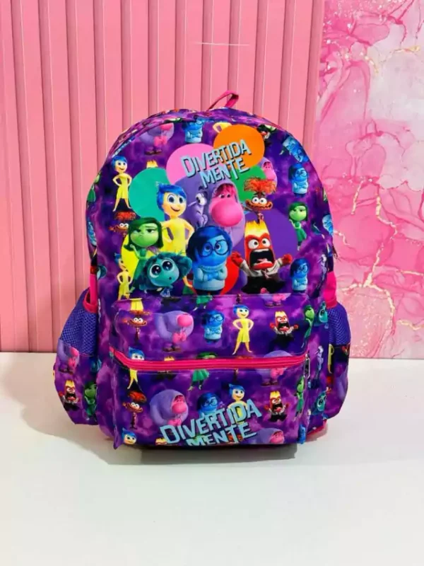 Kit C/6 Mochilas escolar Divertidademente 45cm Promoção Atacado