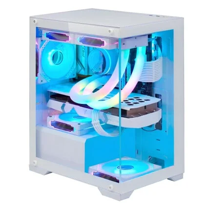 Gabinete micro ATX Gamer Nebula Mini MetalRed M6 Sem Fans - Branco Atacado