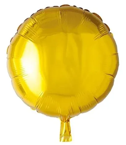 Q00101 BALAO METALIZADO REDONDO C/ CANUDO N°18 DOURADO Atacado