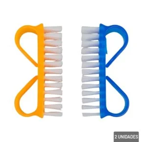Escova de Limpeza para Unhas com Alça 2 Peças 7cm Atacado