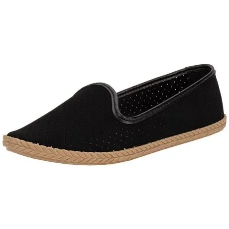 Sapatilha Feminina Alpargata Moleca 5287200 Preto/Nobuck Atacado