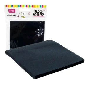 Bloco de Anotações Adesivo 50 FL Preto Atacado
