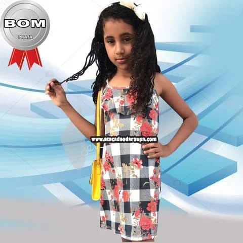 Vestidos Juvenil Estampado Atacado