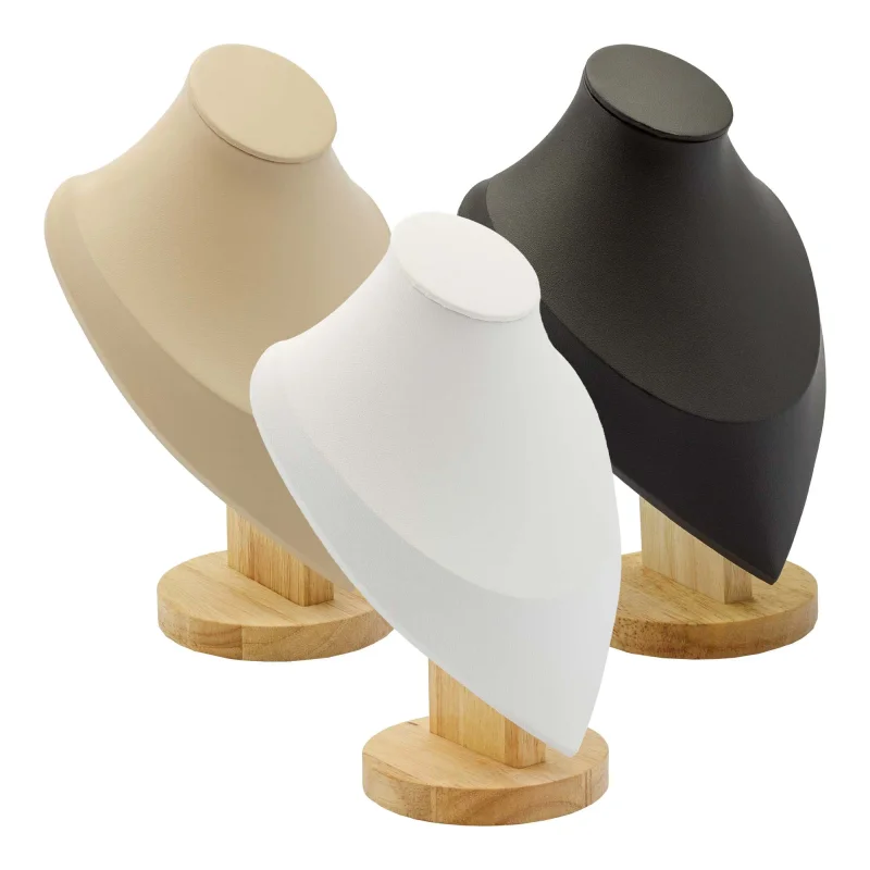 Expositor para Colares em Veludo com Base de Madeira - 1 Unidade Atacado para Revenda