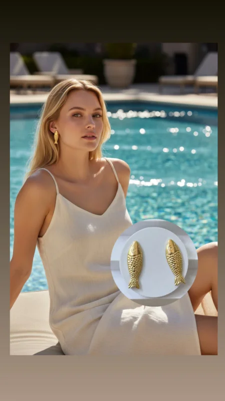 Brinco folheado sardinha I