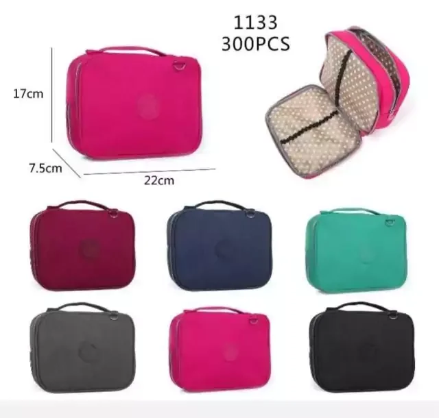 Kit C/6 Estojos Box organizador C/2 Aberturas Tactel Atacado