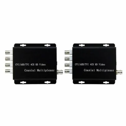 Multiplexador CFTV 4 Canais de Vídeo em Coaxial AHD Transmissor e Receptor Exbom - 02965 Atacado