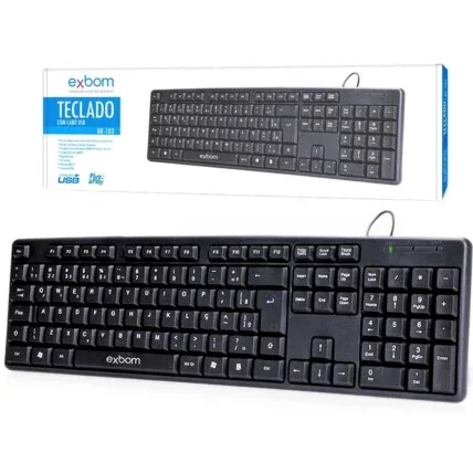 Teclado Usb Standard ABNT Padrão Brasileiro EXBOM- BK-103 Atacado