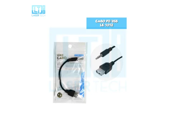 CABO USB FEMEA + P2 MACHO LE-1012 Atacado