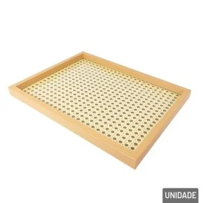 Bandeja Decorativa de Madeira 27x36,8cm Color Atacado