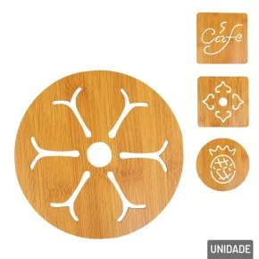 Descanso de Panela 14,5cm MDF Formatos Sortidos Atacado