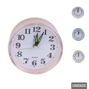 Relógio Analógico de Mesa 9cm Despertador Redondo Atacado