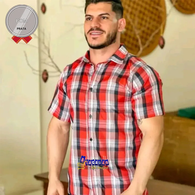 Camisa Social Xadrez Adulto Atacado