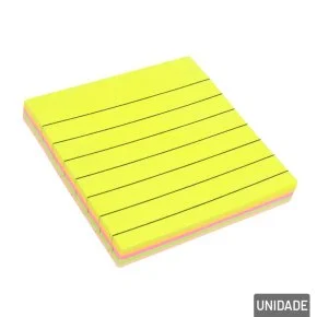 Bloco de Anotações Adesivo 100 FL Pautado Color Atacado