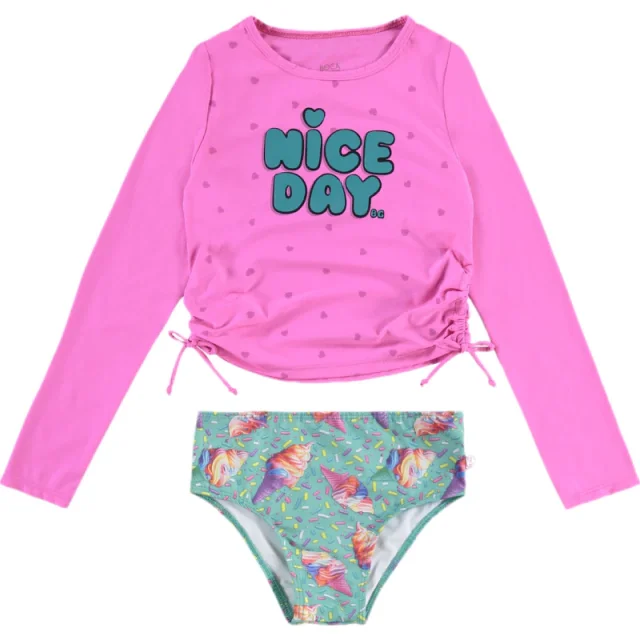 Kit 6 Conjunto Biquini Malha Splash Sublimado do 4 ao 8 Boca Grande Atacado