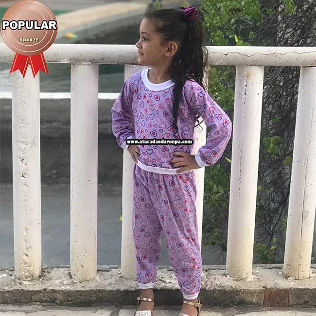 Pijama Infantil Aldodão Estampado Atacado