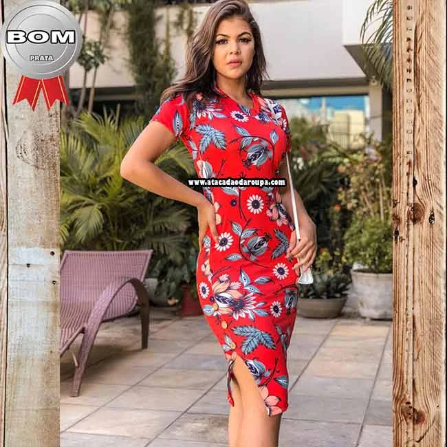 Vestidos Midi Crepe Atacado