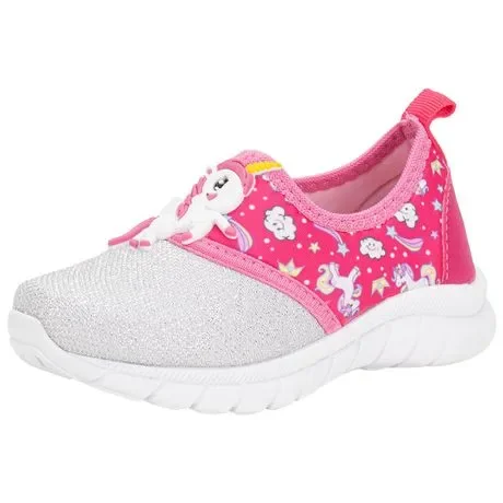Tênis Infantil Feminino Nayarinha 383TN Cinza/Rosa Atacado