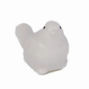Enfeite de Cerâmica 5,5cm Pássaro Branco Atacado